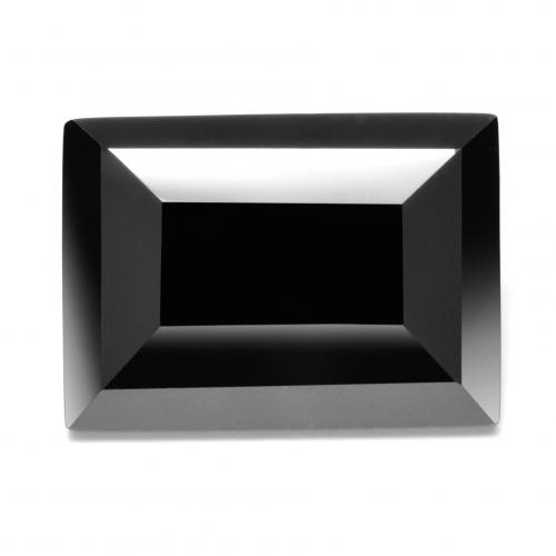 18 x 13.1mm Baguette Facet Black Onyx from Myanmar, Weight of 9.05ct, Natural dyed gemstone in Opaque Clarity, 1pc Onyx - the Color is Black, Mohs Hardness of 6.5 - 7 suitable for daily wear jewelry, Photo A