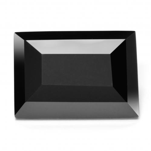 Onice 18,2 x 12,9mm nero Baguette sfaccettata dal Myanmar, peso di 8,6 ct, gemma naturale Tinto in purezza Opaque, 1 pezzo Onice - Colore: Nero, durezza Mohs di 6,5 - 7 adatto per gioielli da indossare ogni giorno, Photo A