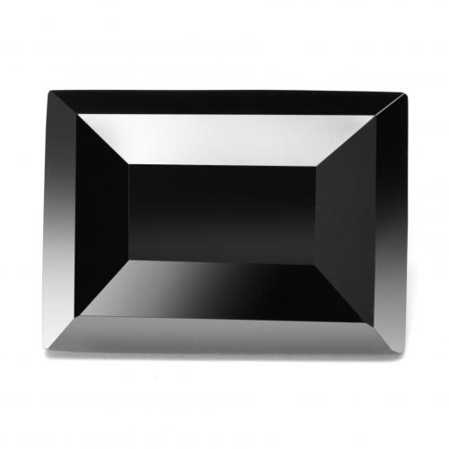 Onice 18,1 x 13,1mm nero Baguette sfaccettata dal Myanmar, peso di 8,66 ct, gemma naturale Tinto in purezza Opaque, 1 pezzo Onice - Colore: Nero, durezza Mohs di 6,5 - 7 adatto per gioielli da indossare ogni giorno, Photo A