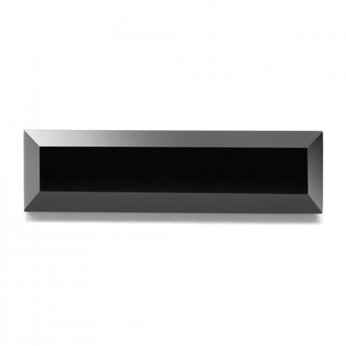 22 x 6,1mm Onice nero Baguette sfaccettata dal Myanmar, peso di 5,96 ct, pietra preziosa naturale Tinto in purezza Opaque, Onice 1pz - il colore è Nero, durezza Mohs di 6,5 - 7 adatto per gioielli da indossare ogni giorno, Photo A