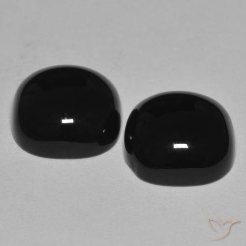 Onyx Gemstones in 11 x 11 mm (calibrated) Size for Sale, Onyx Stones in Black Color
