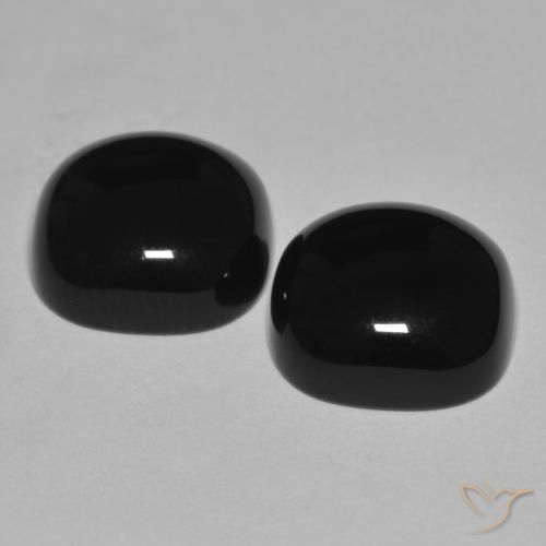 Onyx Gemstones in 11 x 11 mm (calibrated) Size for Sale, Onyx Stones in Black Color