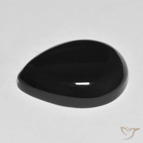 Onyx Gemstone in 19.1 x 14.5 mm Size for Sale, Onyx Stone in Black Color