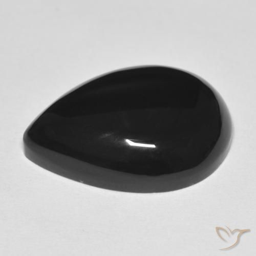 Onyx Gemstone in 19 x 14.5 mm Size for Sale, Onyx Stone in Black Color