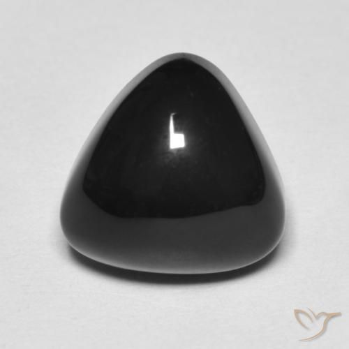 3.35ct Natural Black Onyx, Trillion, Opaque