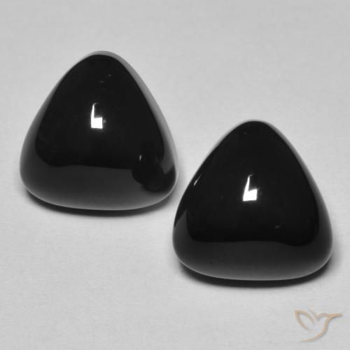 6.69 ct Trillion Onyx, 9.9 x 9.4 mm From Sri Lanka, Photo A