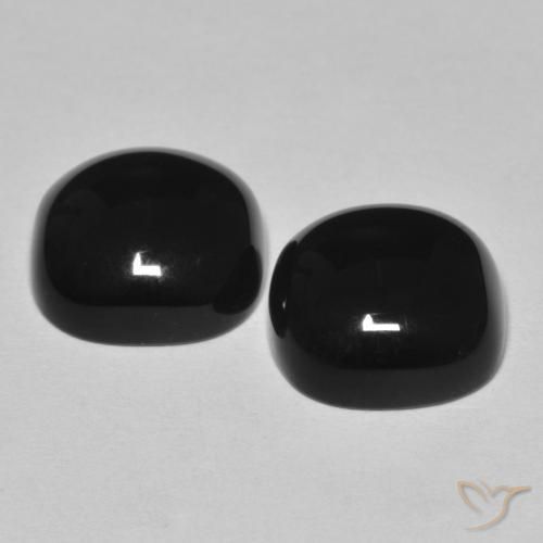 Onyx Gemstones in 11 x 11 mm (calibrated) Size for Sale, Onyx Stones in Black Color
