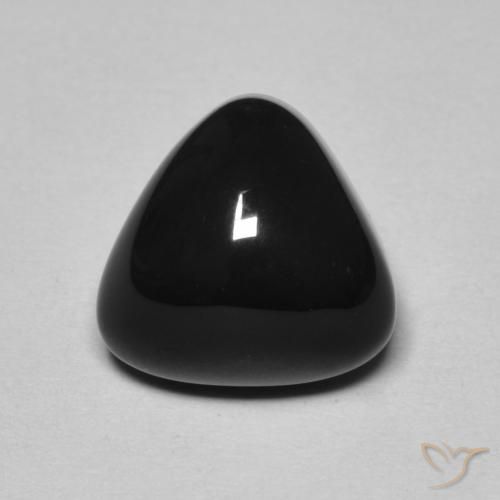 3.30ct Natural Black Onyx, Trillion, Opaque