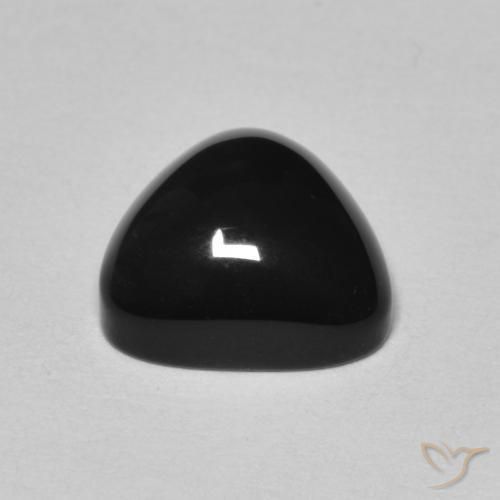 Onyx Gemstone in 9.8 x 9.3 mm Size for Sale, Onyx Stone in Black Color