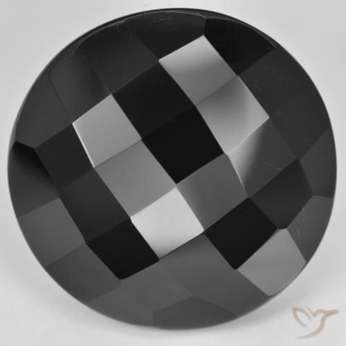 32.3 ct Round Rose Cut Onyx, 25.6 mm From Sri Lanka, Photo A