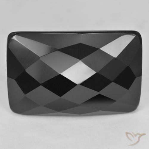 32,06 ct baguetteschliff Onyx aus Sri Lanka, Größe: 27,7 x 18,9mm, Reinheit: Opaque, Garantiert echter Edelstein, 1 Stück Onyx in Schwarz Farbe, Mohs-Härte von 6,5 - 7 Geeignet für den täglichen Gebrauch im Schmuck, Photo A