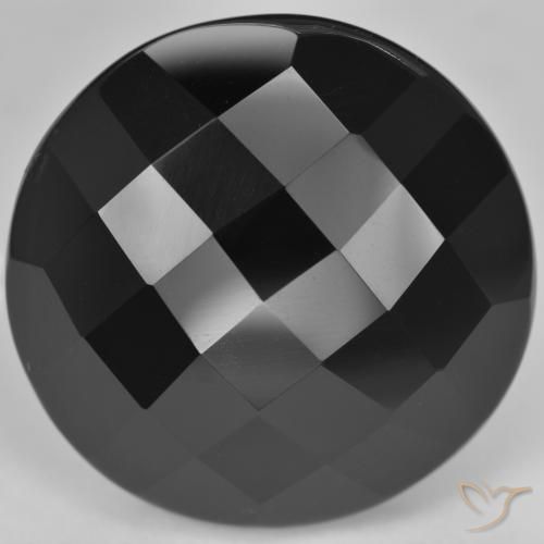33.93 ct Round Rose Cut Onyx, 25.2 mm From Sri Lanka, Photo A