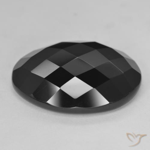 Onyx Gemstone in 25.7 x 19.6 mm Size for Sale, Onyx Stone in Black Color