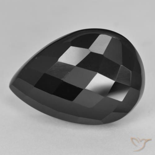 Onyx Gemstone in 25 x 18 mm (calibrated) Size for Sale, Onyx Stone in Black Color