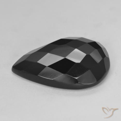 Onyx Gemstone in 21.8 x 17.8 mm Size for Sale, Onyx Stone in Black Color
