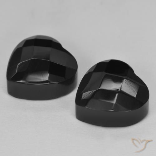 Onyx Gemstones in 10.5 x 10.4 mm Size for Sale, Onyx Stones in Black Color