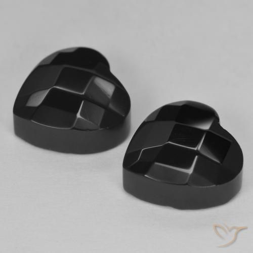 Onyx Gemstones in 10.5 x 10.3 mm Size for Sale, Onyx Stones in Black Color