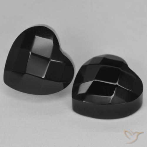 8.49ctw Natural Black Onyx, Heart, Opaque