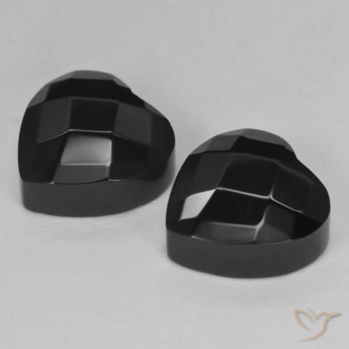 Onyx Gemstones in 10.5 x 10.3 mm Size for Sale, Onyx Stones in Black Color