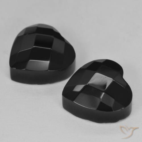 Onyx Gemstones in 10.5 x 10.3 mm Size for Sale, Onyx Stones in Black Color