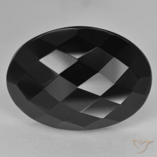 Onyx Gemstone in 25 x 18 mm (calibrated) Size for Sale, Onyx Stone in Black Color