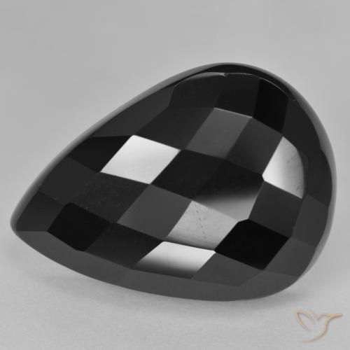 Onyx Gemstone in 25 x 18 mm (calibrated) Size for Sale, Onyx Stone in Black Color