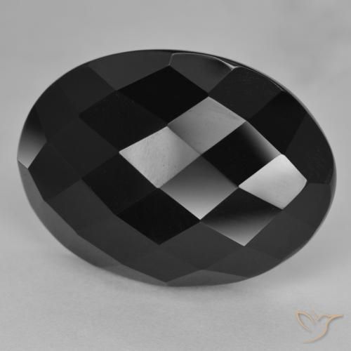 27.22ct Natural Black Onyx, Oval, Opaque