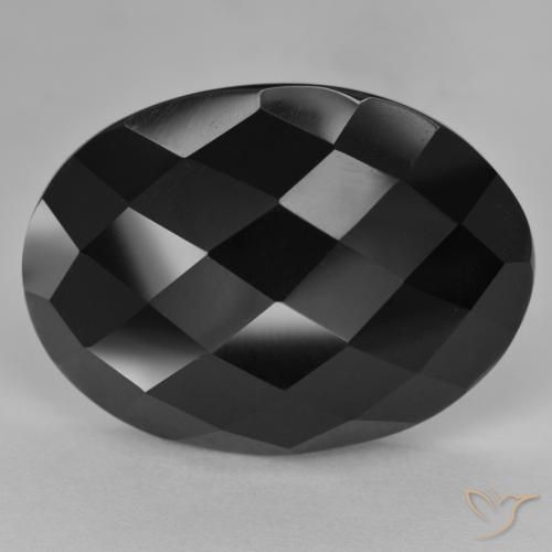 Onyx Gemstone in 25 x 18 mm (calibrated) Size for Sale, Onyx Stone in Black Color