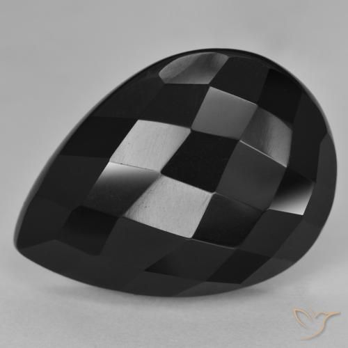 Onyx Gemstone in 25 x 18 mm (calibrated) Size for Sale, Onyx Stone in Black Color