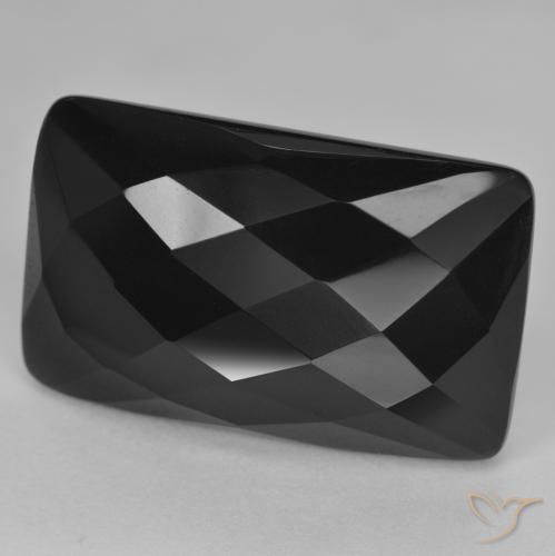 24.81ct Natural Black Onyx, Cushion, Opaque