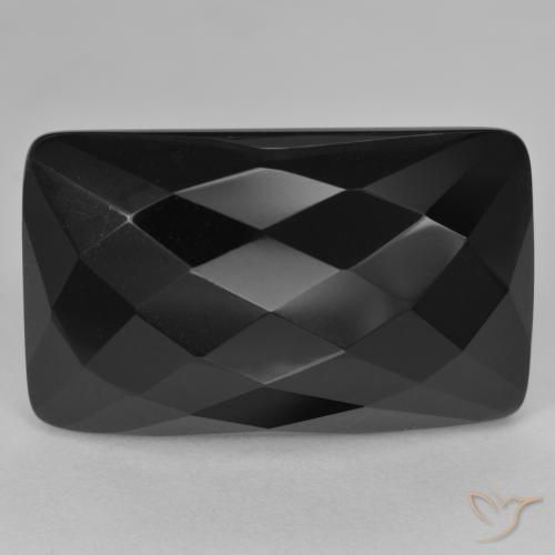 Onyx Gemstone in 24.4 x 15.4 mm Size for Sale, Onyx Stone in Black Color