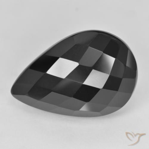 Onyx Gemstone in 24.9 x 16.9 mm Size for Sale, Onyx Stone in Black Color