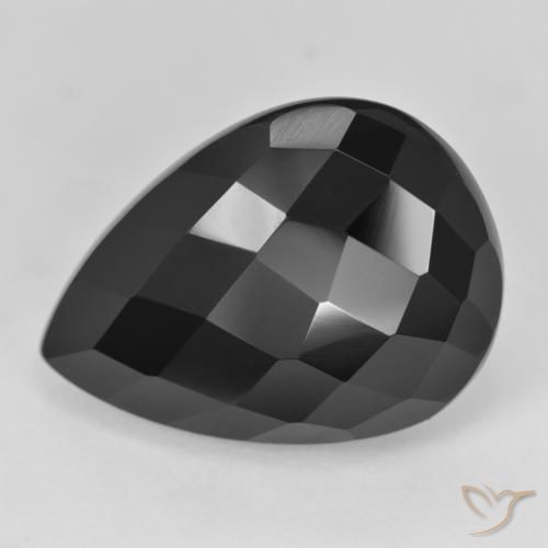 Onyx Gemstone in 24.8 x 15 mm Size for Sale, Onyx Stone in Black Color