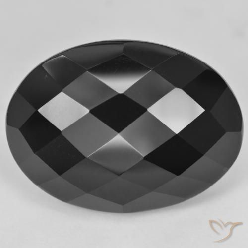 Onyx Gemstone in 27 x 20 mm (calibrated) Size for Sale, Onyx Stone in Black Color