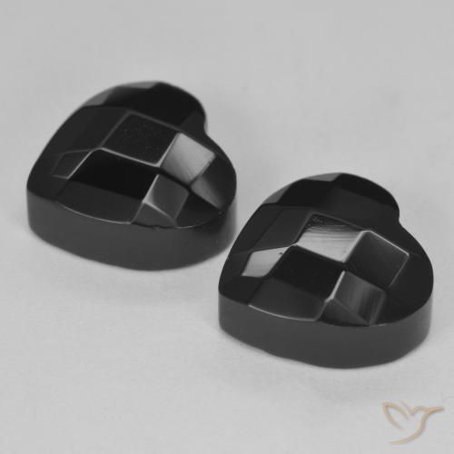 8.31 ct Heart Rose Cut Onyx, 10.4 x 10.3 mm From Sri Lanka, Photo A