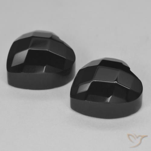 Onyx Gemstones in 10.4 x 10.4 mm Size for Sale, Onyx Stones in Black Color