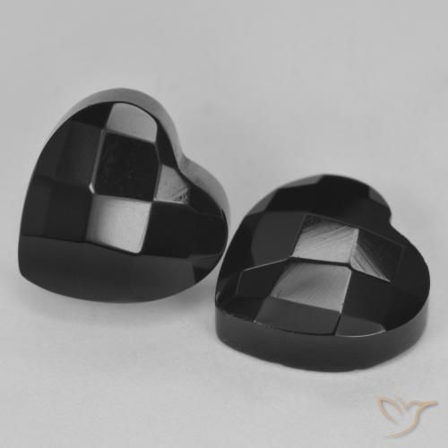 8.38 ct Heart Rose Cut Onyx, 10.5 x 10.4 mm From Sri Lanka, Photo A