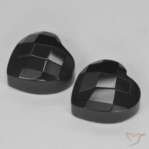 Onyx Gemstones in 10.5 x 10.4 mm Size for Sale, Onyx Stones in Black Color