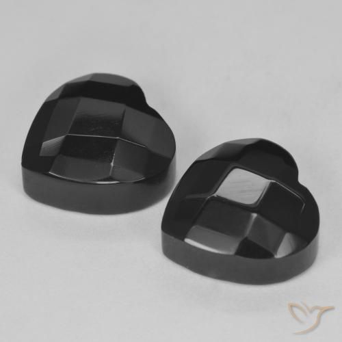 Onyx Gemstones in 10.4 x 10.4 mm Size for Sale, Onyx Stones in Black Color