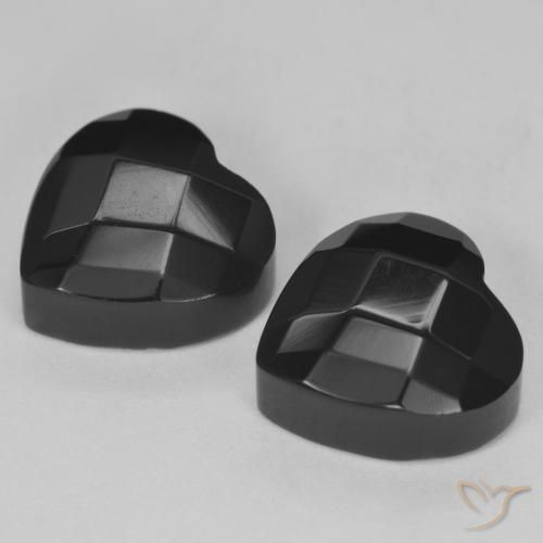 Onyx Gemstones in 10.5 x 10.4 mm Size for Sale, Onyx Stones in Black Color