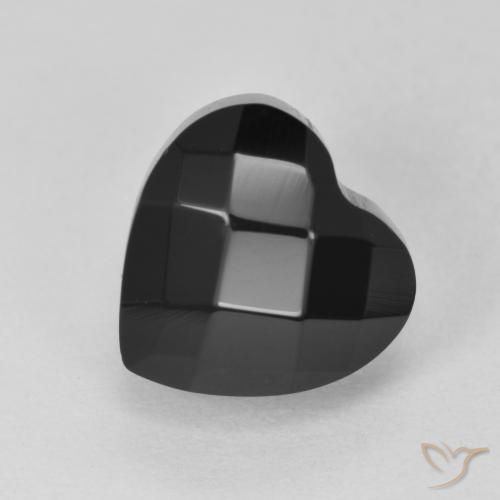 4.20ct Natural Black Onyx, Heart, Opaque
