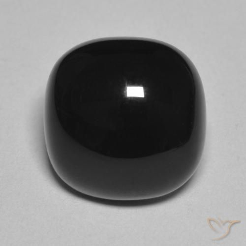 4.74ct Natural Black Onyx, Cushion, Opaque