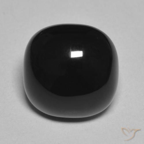 4.76ct Natural Black Onyx, Cushion, Opaque