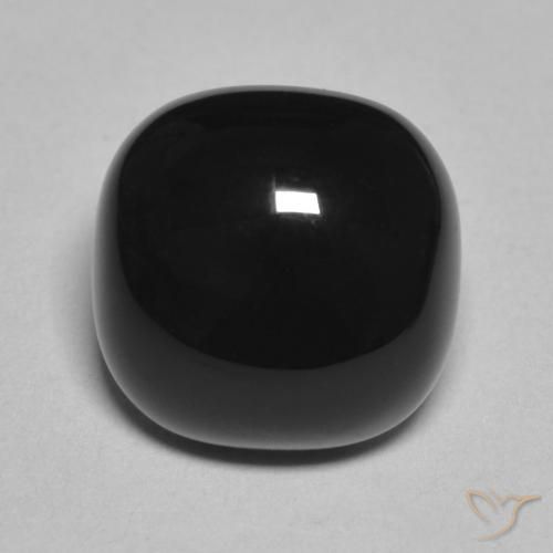 4.88ct Natural Black Onyx, Cushion, Opaque