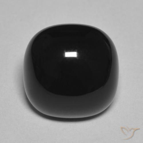 4.70ct Natural Black Onyx, Cushion, Opaque