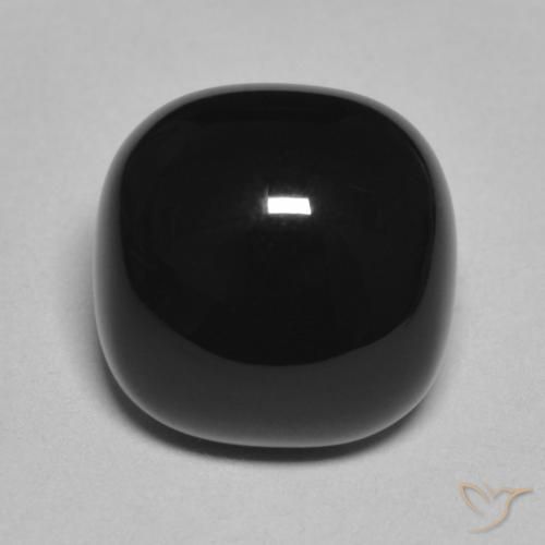 4.89ct Natural Black Onyx, Cushion, Opaque
