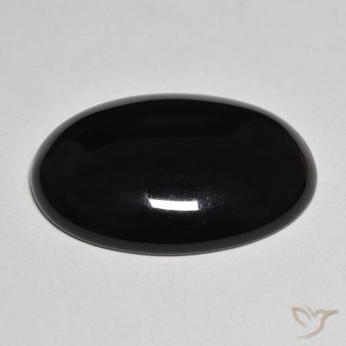 Onyx Gemstone in 25 x 18 mm (calibrated) Size for Sale, Onyx Stone in Black Color