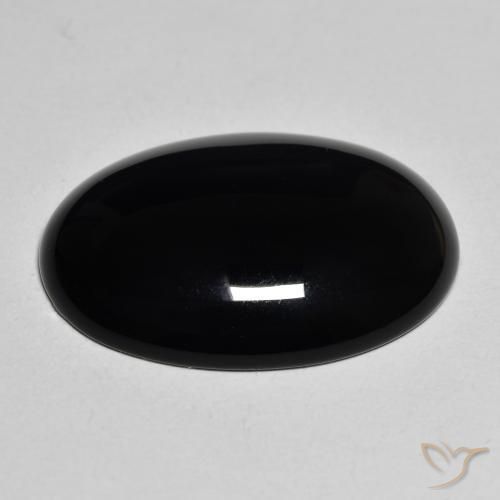 Onyx Gemstone in 25 x 18 mm (calibrated) Size for Sale, Onyx Stone in Black Color