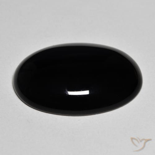 Onyx Gemstone in 25 x 18 mm (calibrated) Size for Sale, Onyx Stone in Black Color