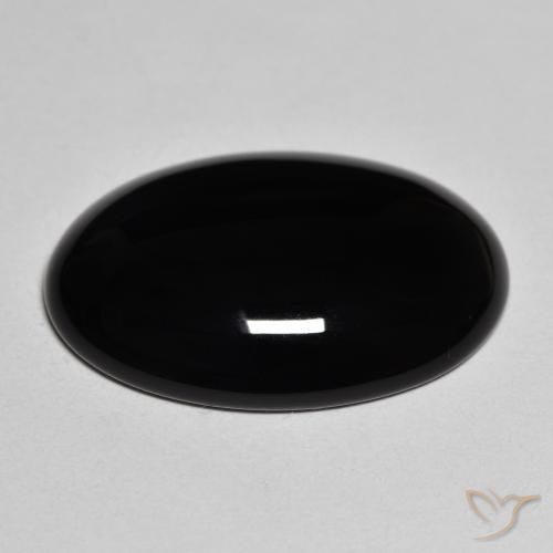 Onyx Gemstone in 25 x 18 mm (calibrated) Size for Sale, Onyx Stone in Black Color
